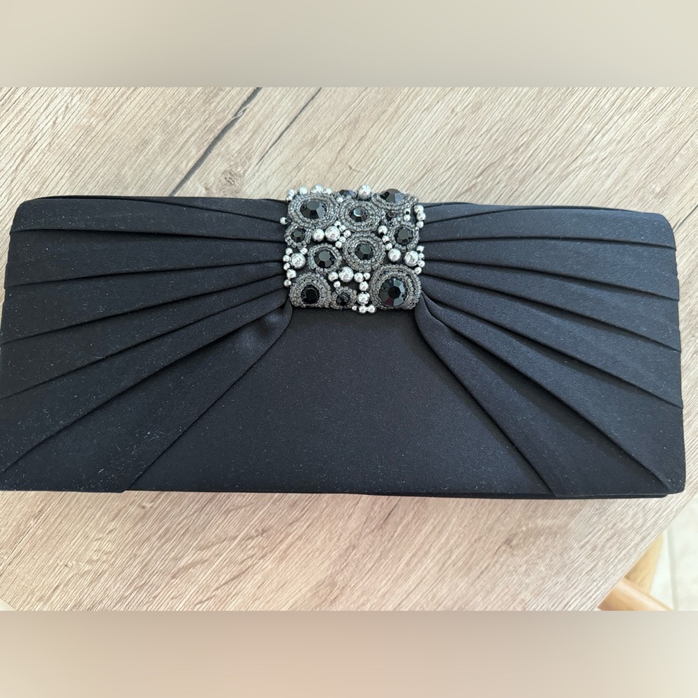 Black clutch bag